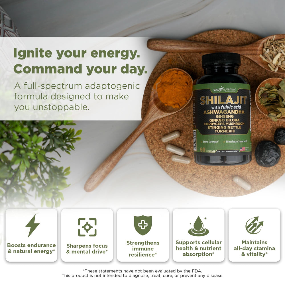 Herbal blend of Ashwagandha, Ginseng and Cordyceps