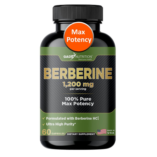 Gade Nutrition Berberine HCl 1200 mg bottle label