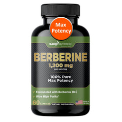 Gade Nutrition Berberine HCl 1200 mg bottle label