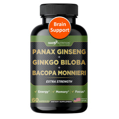 Gade Nutrition Ginkgo Biloba with Ginseng and Bacopa supplement bottle