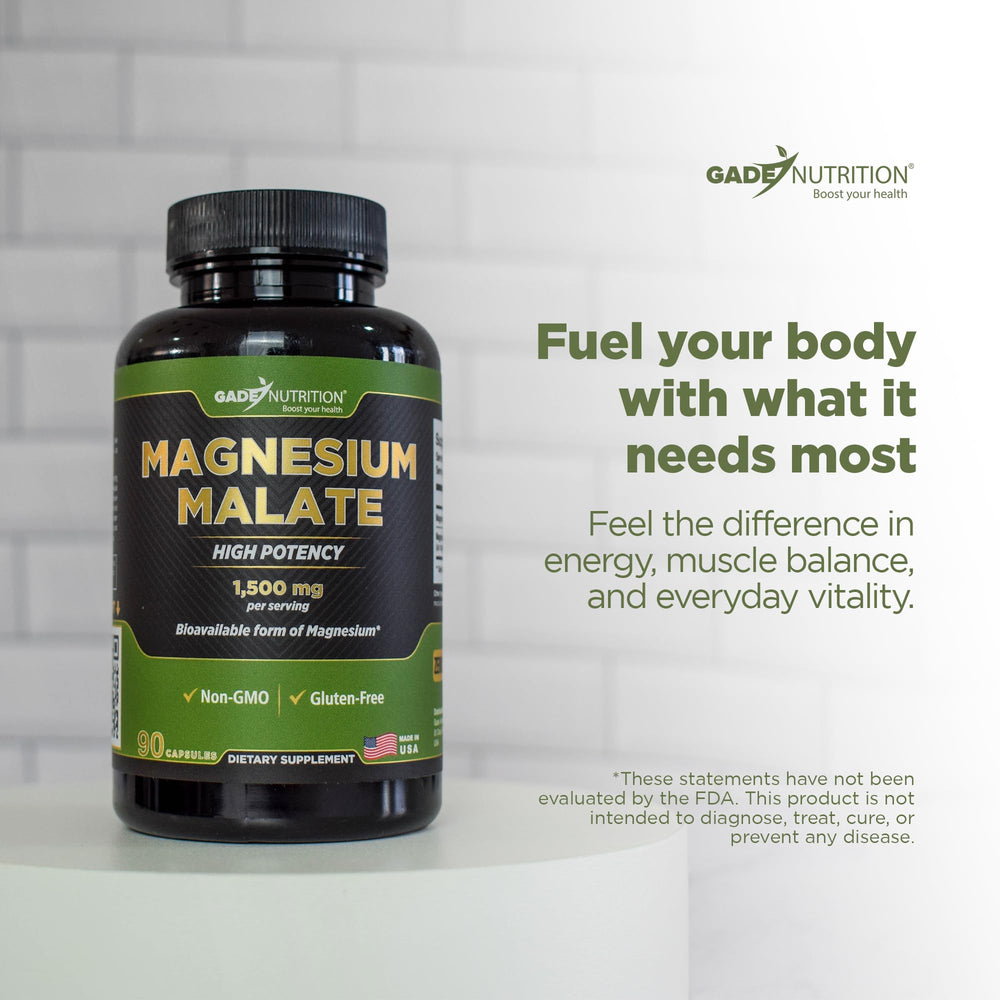 Made in USA label on magnesium supplement bottle