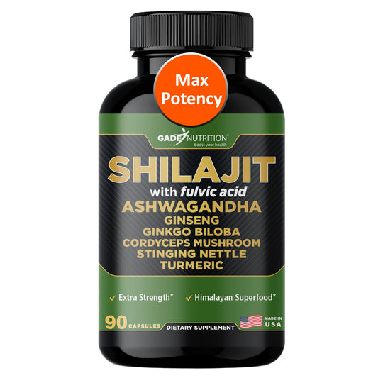 Gade Nutrition Pure Himalayan Shilajit capsules front view