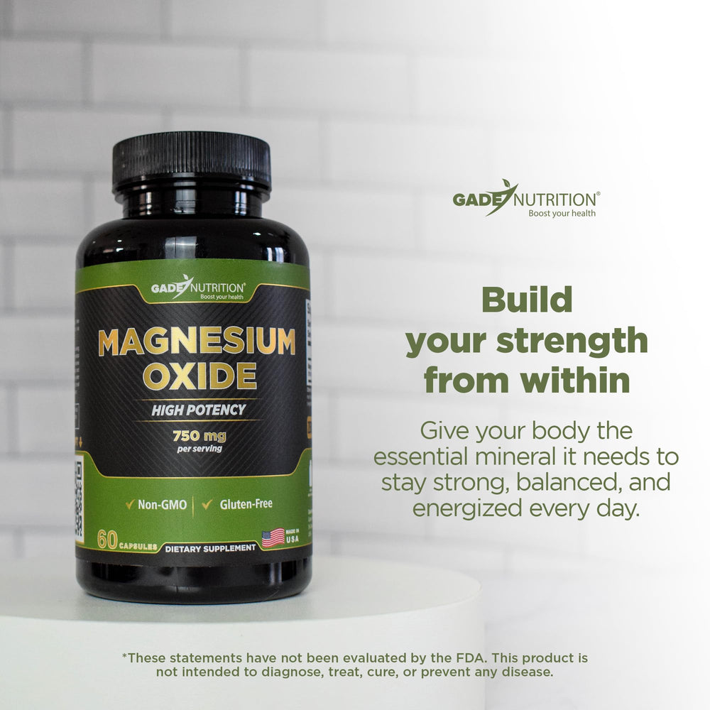 Magnesium oxide capsules supporting muscle function and nerve health