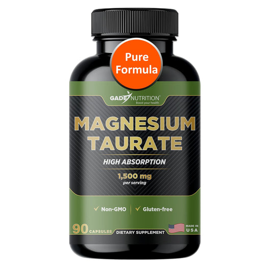 Gade Nutrition Pure Magnesium Taurate bottle with capsules