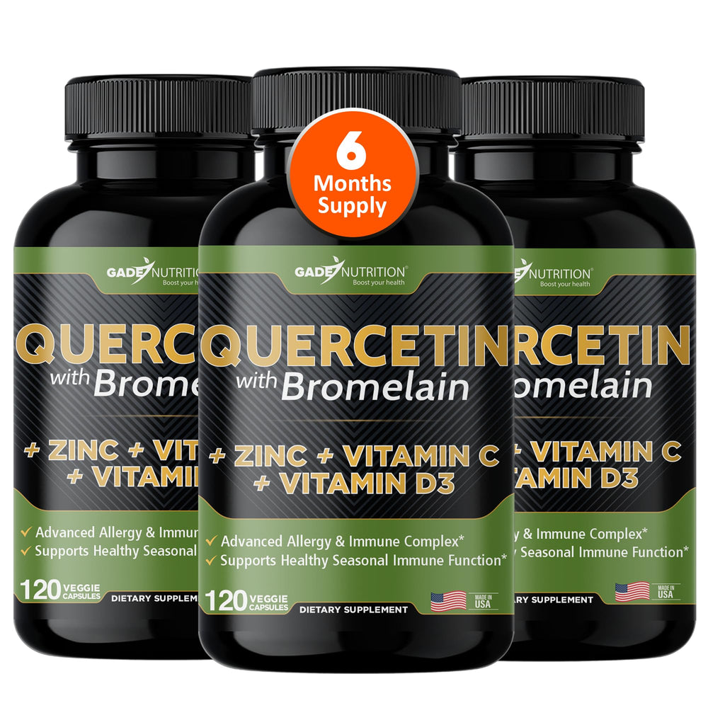 GADE Nutrition Quercetin 500mg bottle supporting daily immune health
