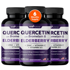 Gade Nutrition Quercetin bottle with Bromelain and Elderberry for daily wellness support.