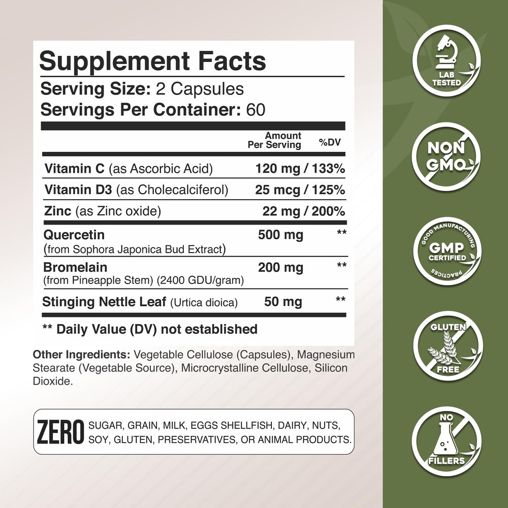 Gade Nutrition vitamin C and D3 zinc support for daily wellness.