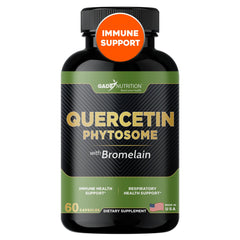 Gade Nutrition Quercetin Phytosome with Bromelain bottle on white background