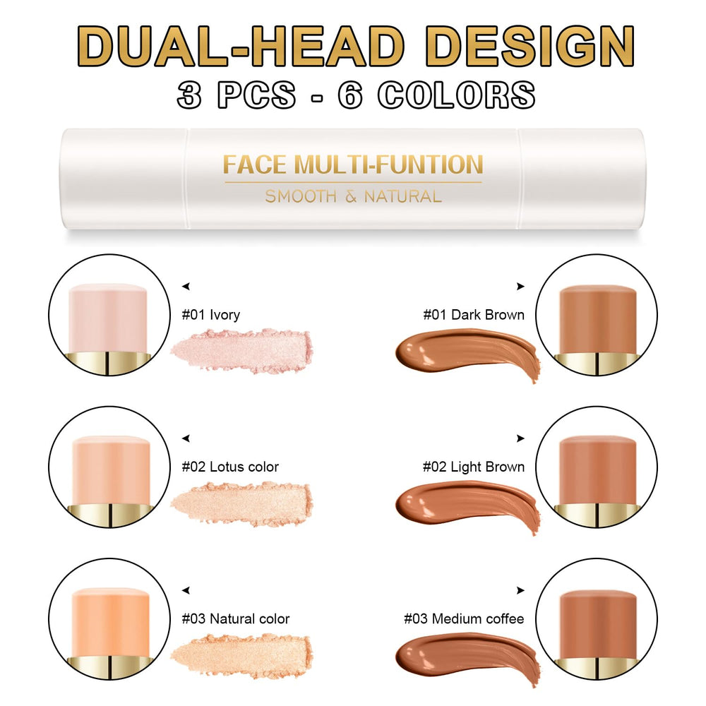 GADMLURY cheekbone contour application using cool-toned stick for natural shadow