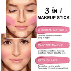 GADMLURY cool-toned contour stick creates natural shadows.