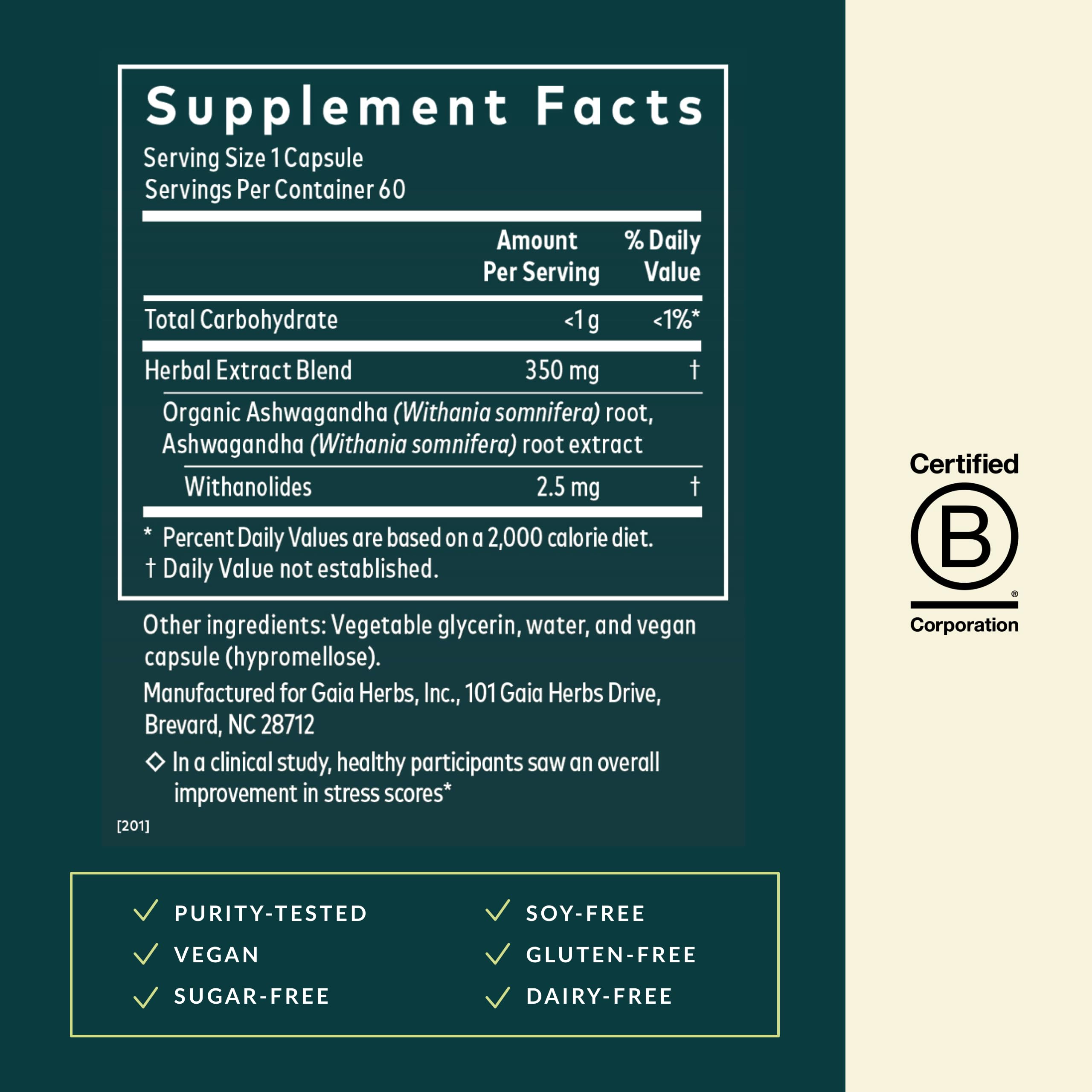 Ashwagandha capsules in bottle