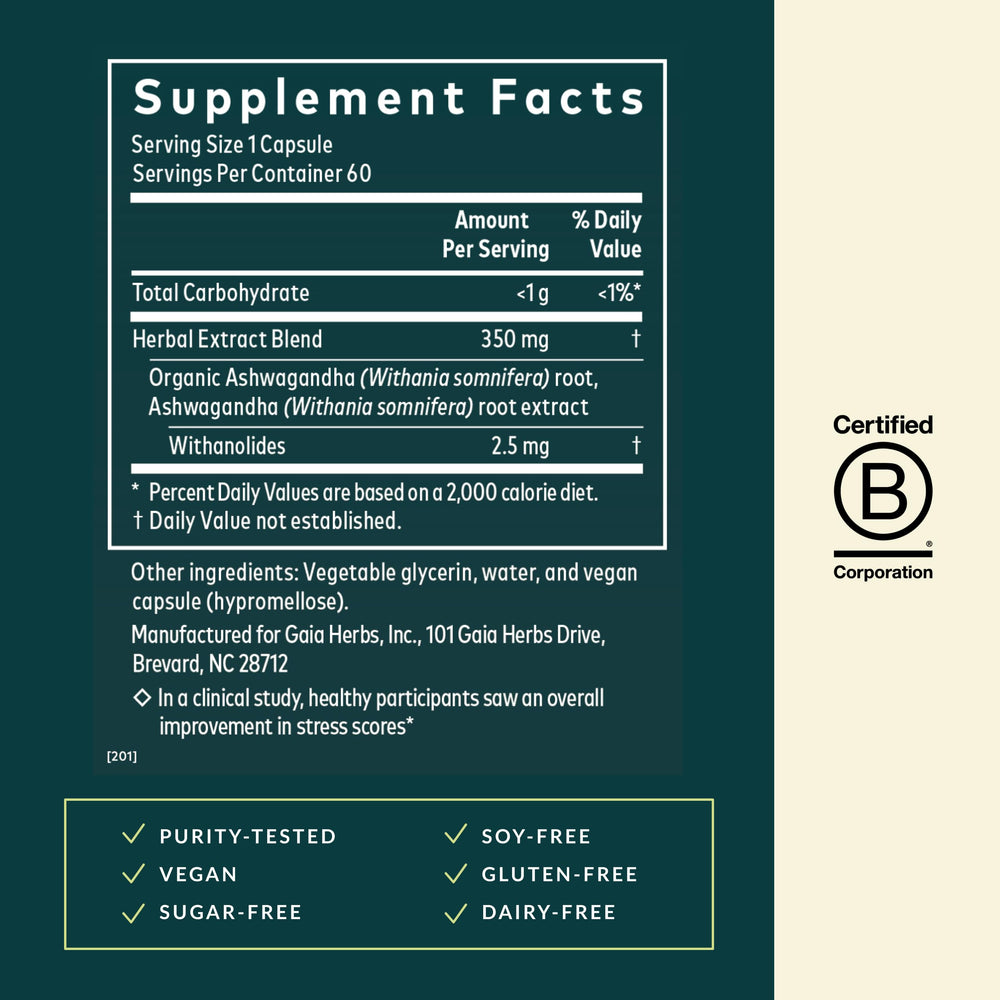 Ashwagandha capsules in bottle