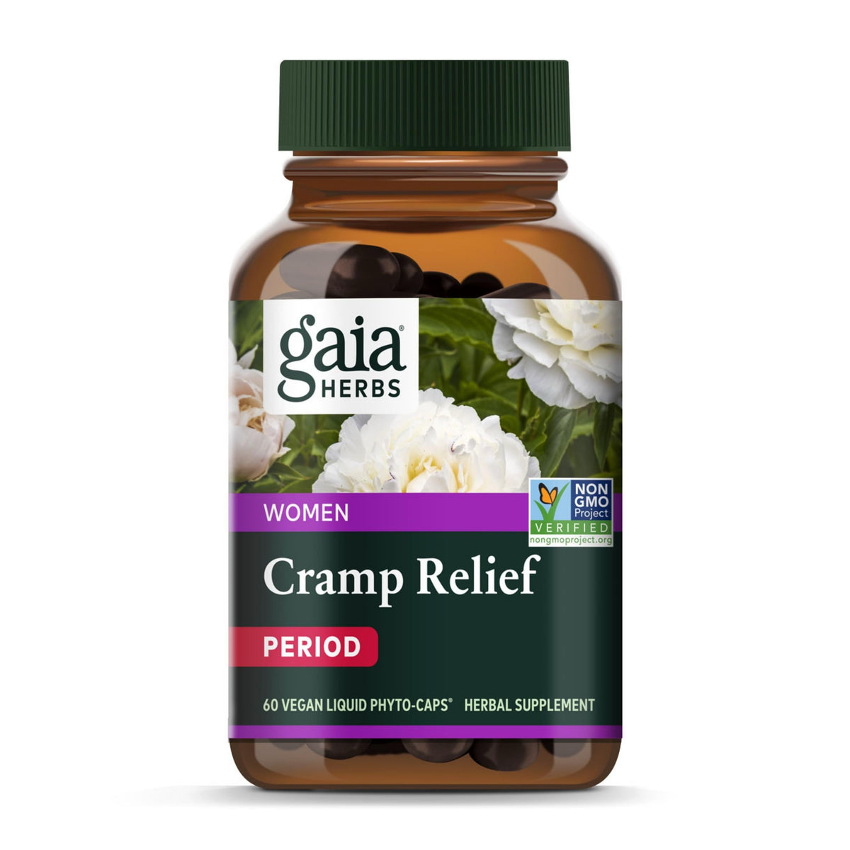 Gaia Herbs Cramp Relief bottle front view