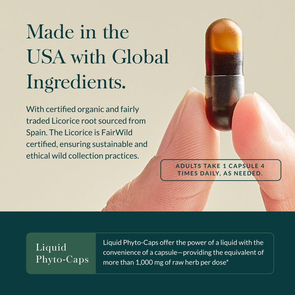 Close-up of Gaia Cramp Relief vegan capsules