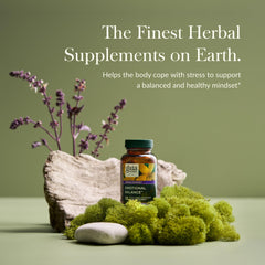 Gaia Emotional Balance stress support features and bottle
