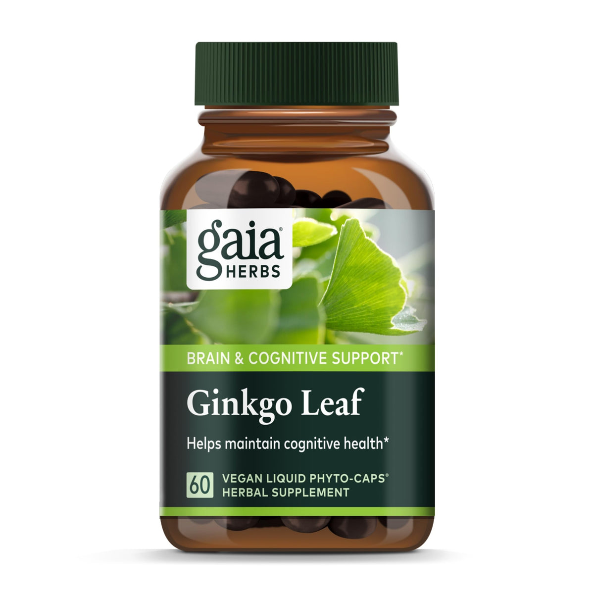 Gaia Herbs Ginkgo Leaf bottle and label