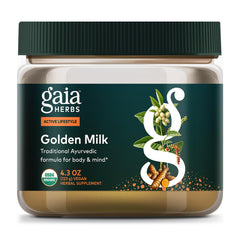Golden Milk powder with turmeric root and ground turmeric