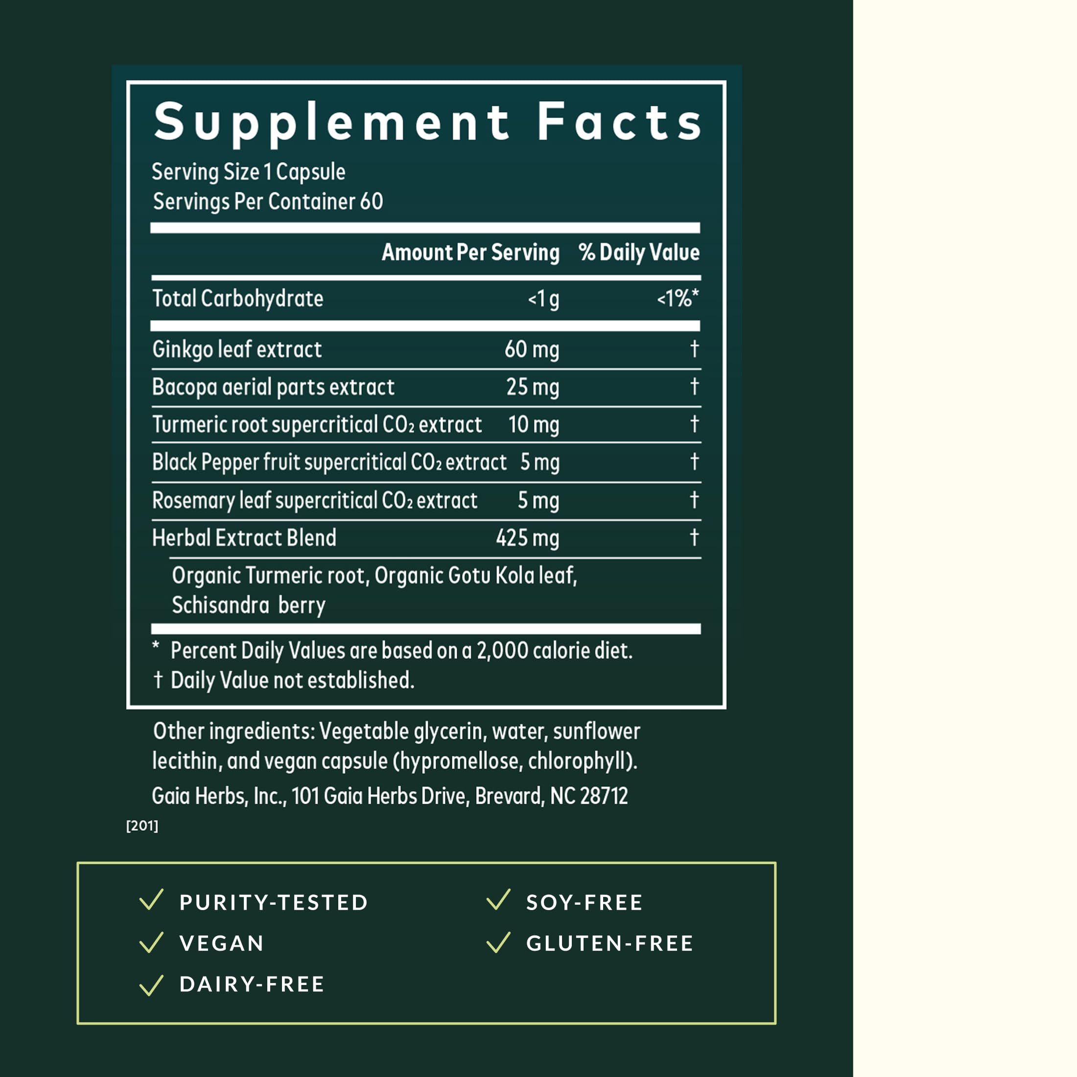 Turmeric root close-up in Gaia Herbs Agile Mind signaling natural wellness ingredients.