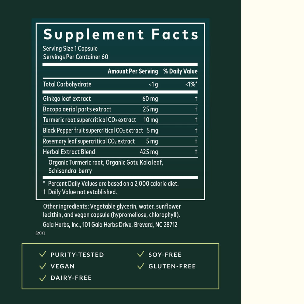 Turmeric root close-up in Gaia Herbs Agile Mind signaling natural wellness ingredients.