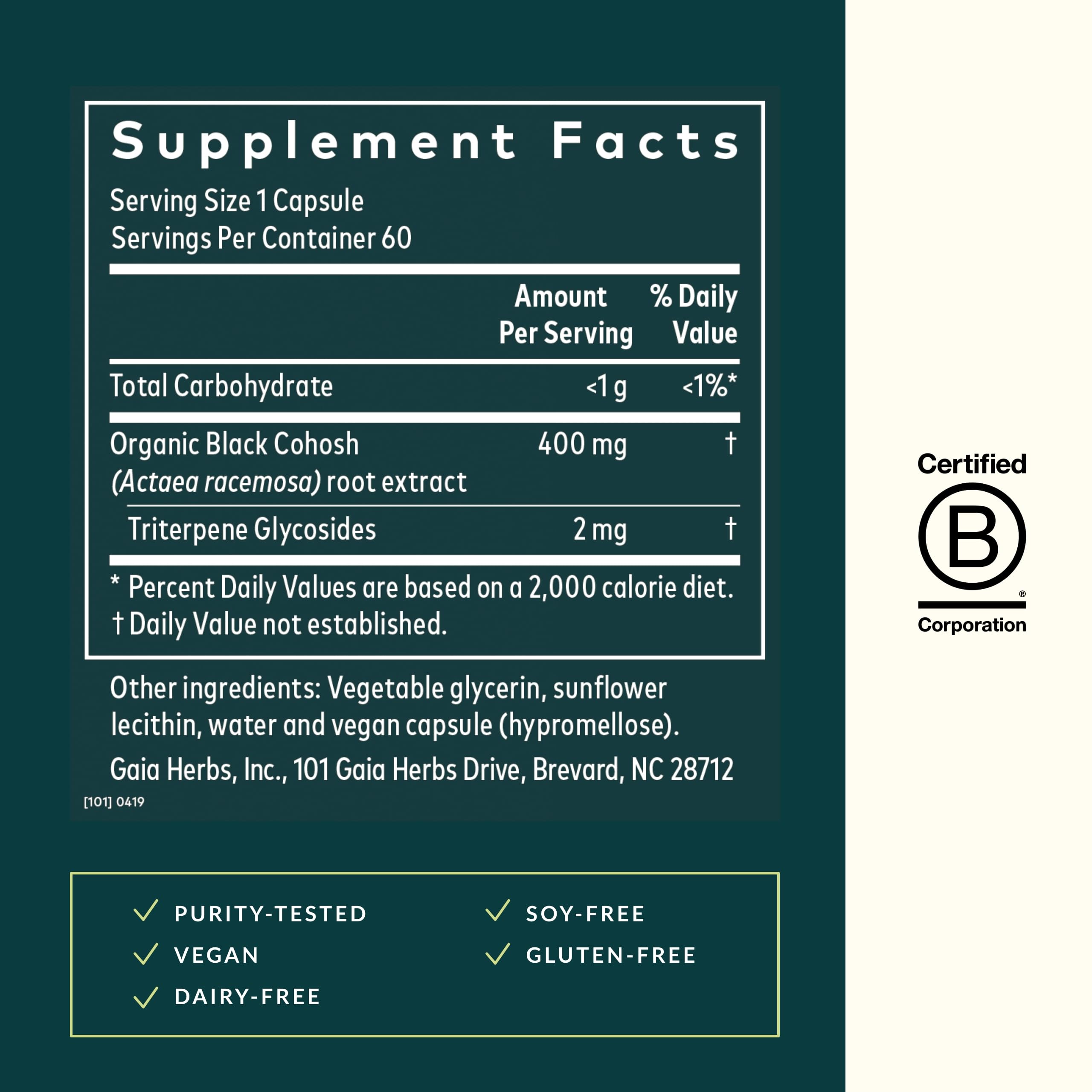 Close-up of vegan capsules