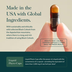 Label detail showing Black Cohosh product name