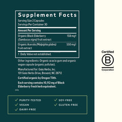 Close-up of product label ingredients section