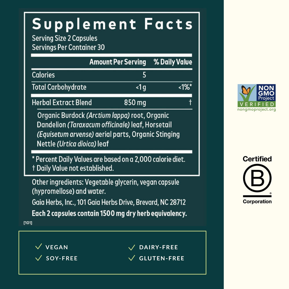 Organic burdock root ingredient