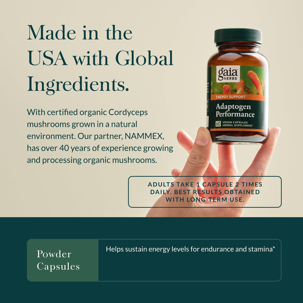 Gaia Herbs Adaptogen Performance bottle front view