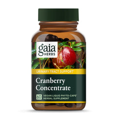 Gaia Herbs Cranberry Concentrate bottle label