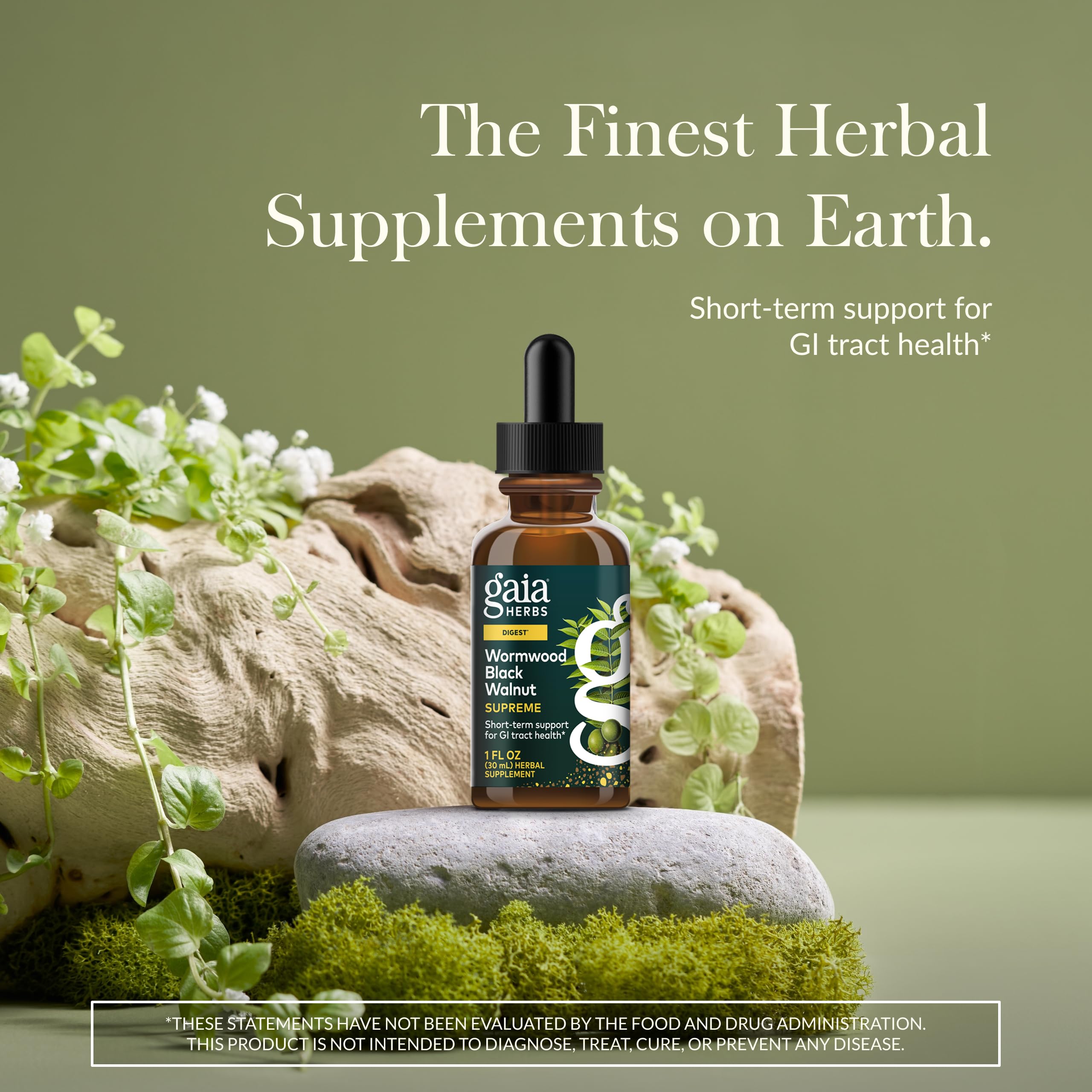 Gaia Herbs dropper pouring extract for convenient precise dosing benefit