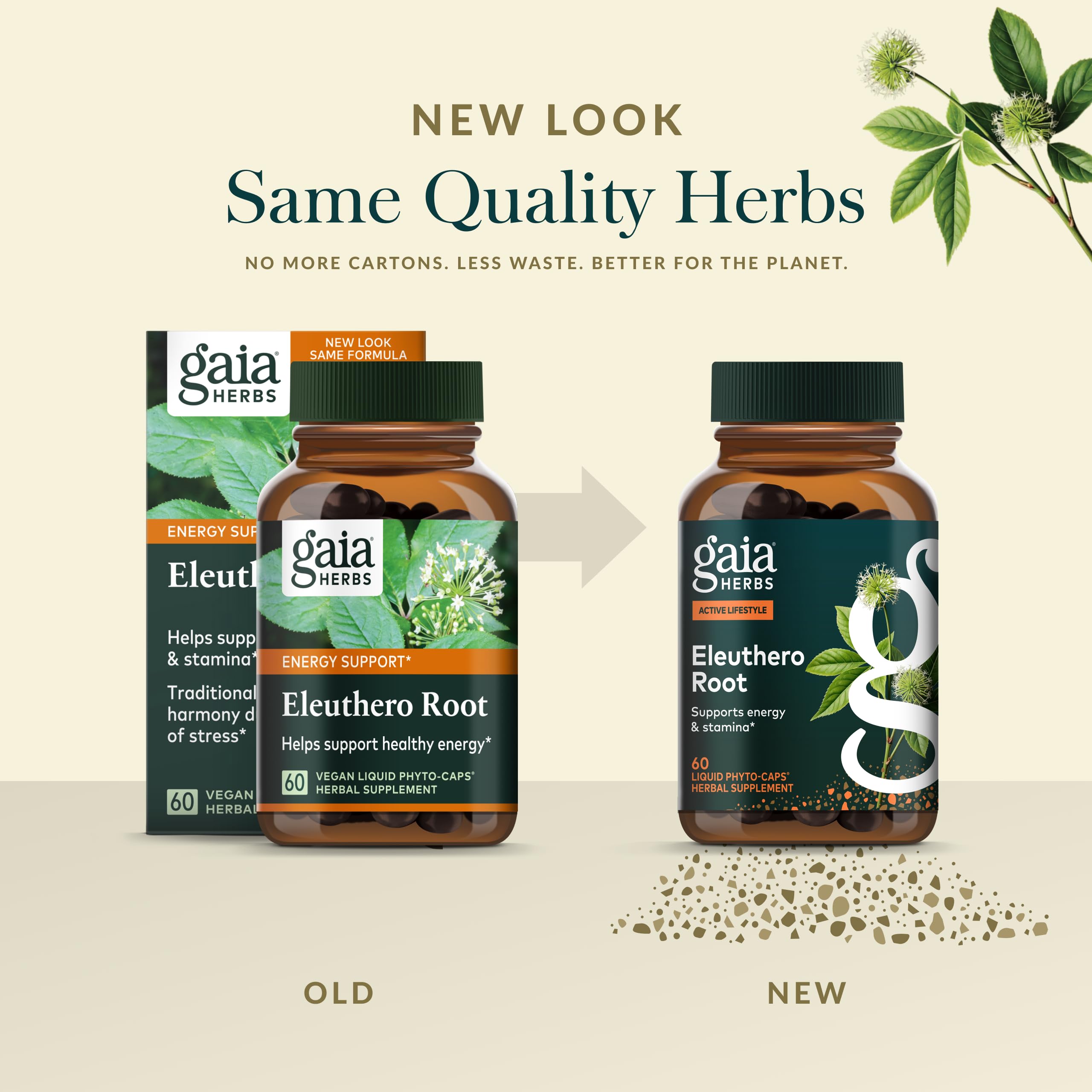 Gaia Herbs Eleuthero Root product on white background