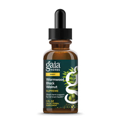 Gaia Herbs front bottle shot showing clear labeling and compact size benefit
