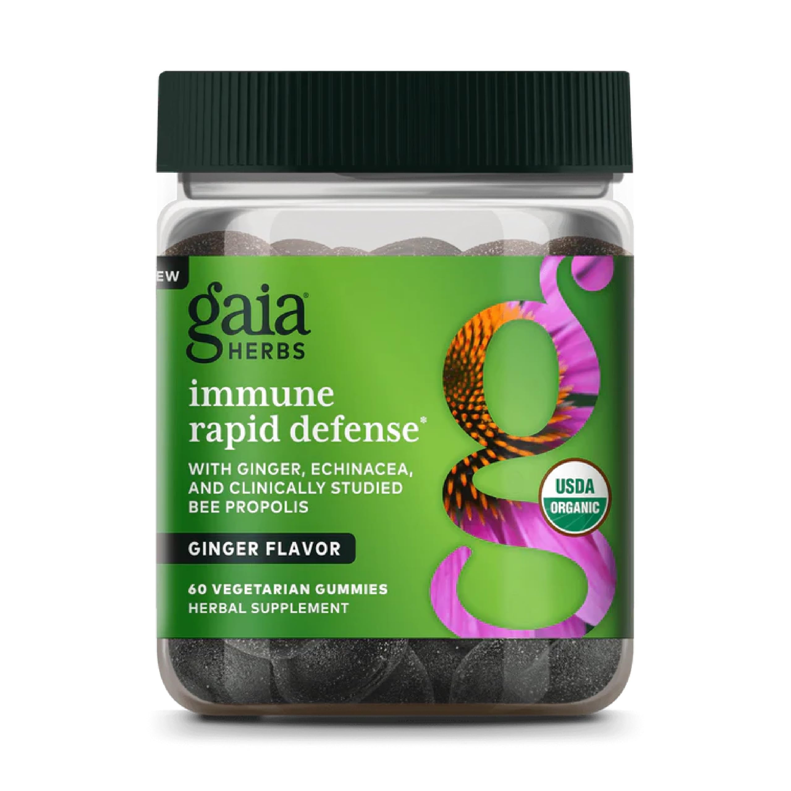 Gaia Herbs Organic Immune Rapid Defense Gummies packaging
