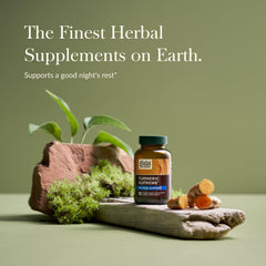 Herbal blend of kava, valerian, turmeric, and feverfew