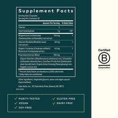 Gaia Jump Start nutrition facts panel