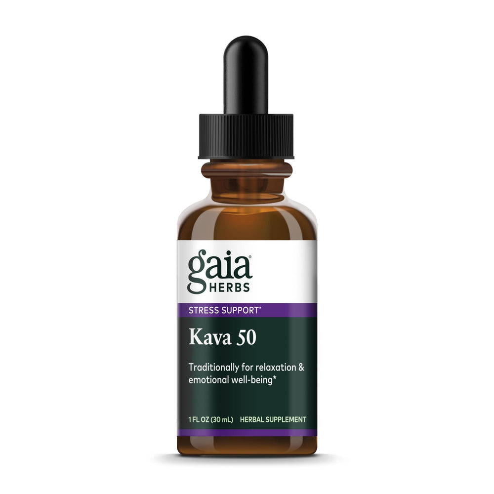 Gaia Herbs Kava Root Extra Strength bottle on white background