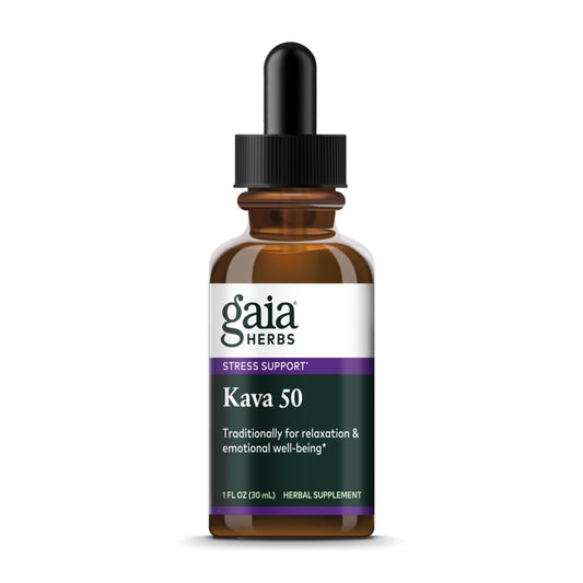 Gaia Herbs Kava Root Extra Strength bottle on white background