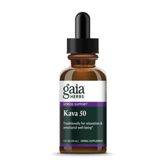 Gaia Herbs Kava Root Extra Strength bottle on white background