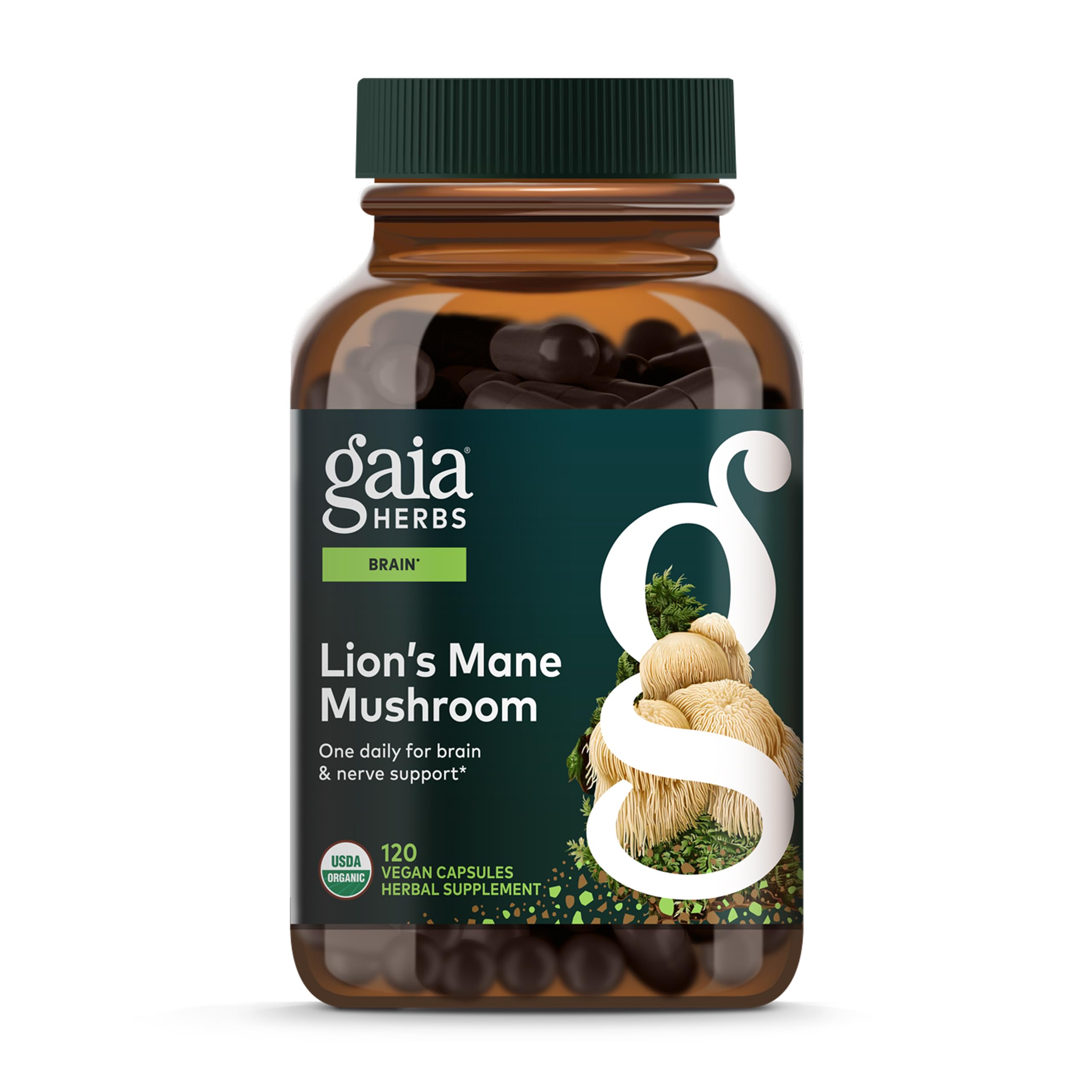 Gaia Herbs Lion's Mane mushroom hero image