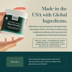 Gelatinized organic maca root for easier digestion