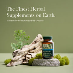 Close-up of saw palmetto and horny goat weed herbs