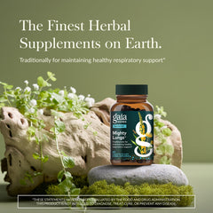 Gaia Herbs Mighty Lungs bottle with label