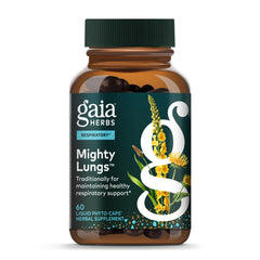 Front view of Gaia Herbs Mighty Lungs package