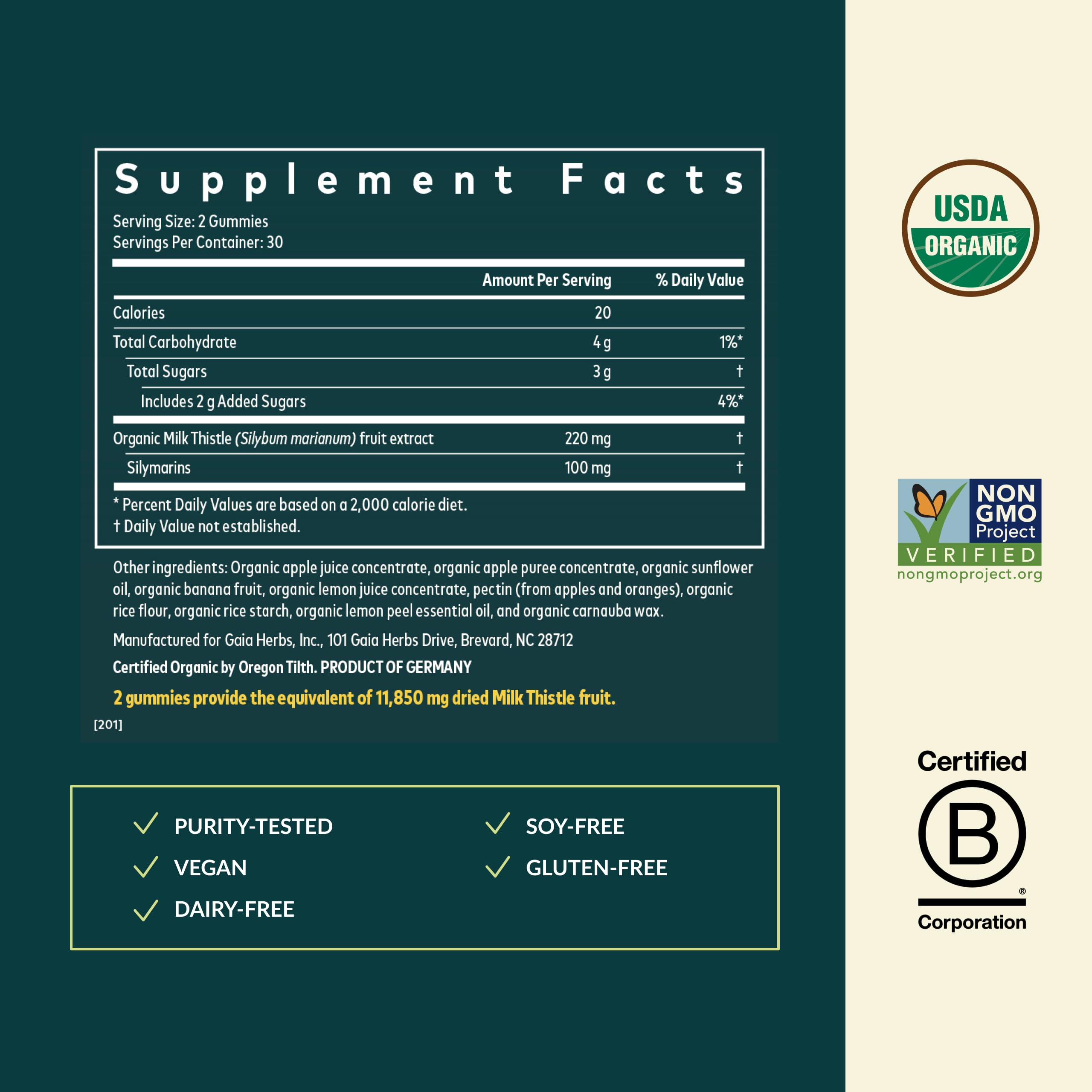 Organic ingredients: apple juice concentrate and lemon peel essential oil