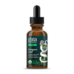 Gaia Herbs Oregano Leaf Immune Support liquid bottle front view