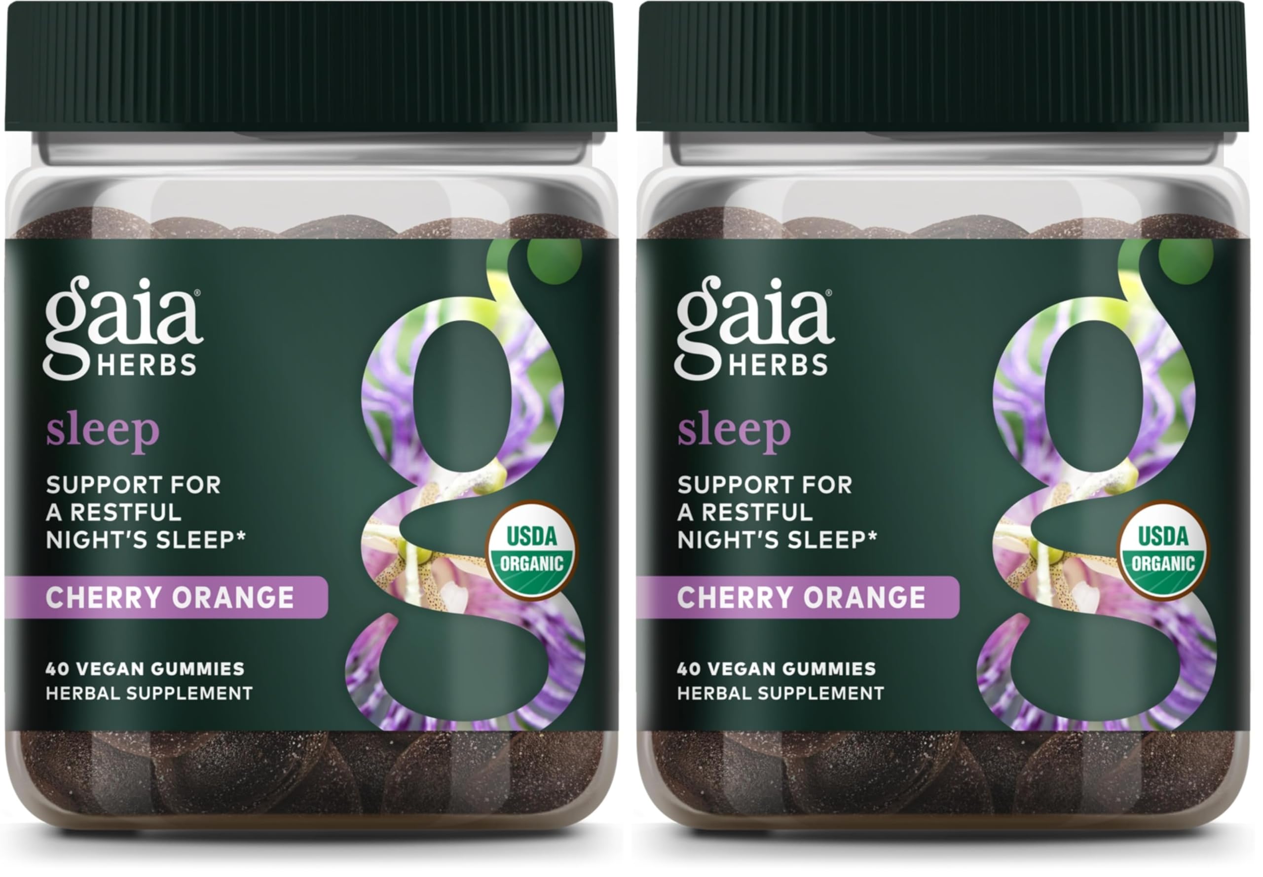 Gaia Herbs Organic Sleep Gummies bottle and label