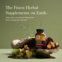 Organic turmeric root used in Gaia Herbs Turmeric Supreme Extra Strength.