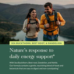Beet root imagery in Gaia Herbs Plant Force Liquid Iron signals plant-based flavor and nutrition.
