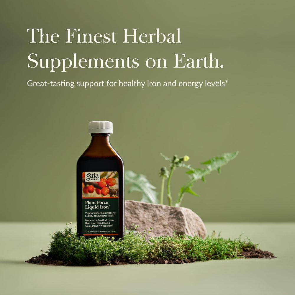 Ingredients featuring sea buckthorn, beetroot, dandelion, and nettle
