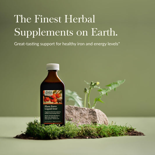 Ingredients featuring sea buckthorn, beetroot, dandelion, and nettle